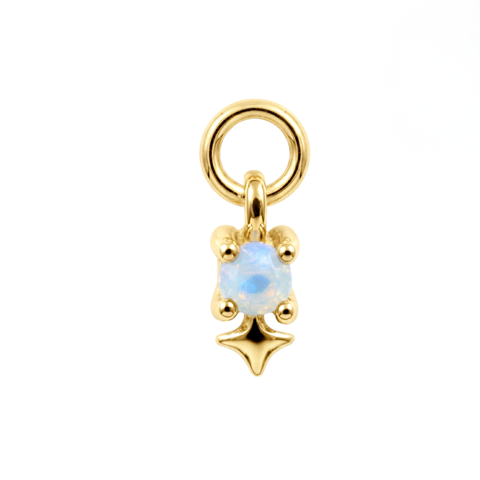316L Surgical Steel Opal Star Dangle Clicker Charm