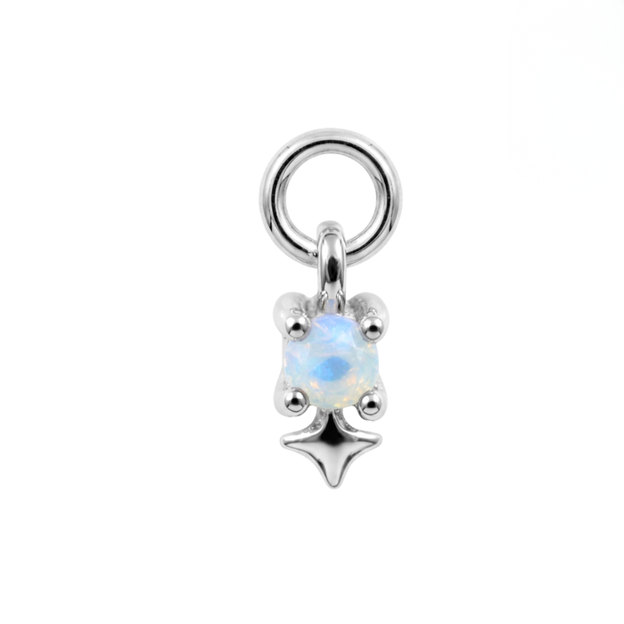 316L Surgical Steel Opal Star Dangle Clicker Charm