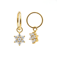 316L Surgical Steel Daisy Flower Drop Earrings