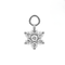 316L Surgical Steel Seven CZ Flower Cluster Clicker Charm