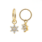 316L Surgical Steel Daisy Flower Drop Earrings