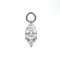 316L Surgical Pear & Round CZ Duo Drop Clicker Charm