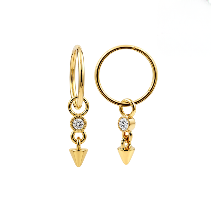 316L Surgical Steel Spike Drop Earrings
