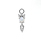 316L Surgical Opal Blossom CZ Dangle Clicker Charm