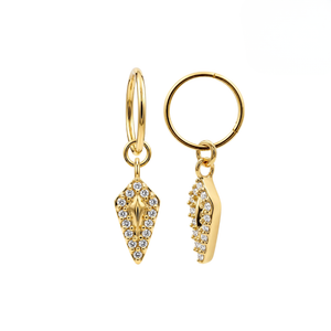 316L Surgical Steel CZ Jewelled Kite Drop Earrings