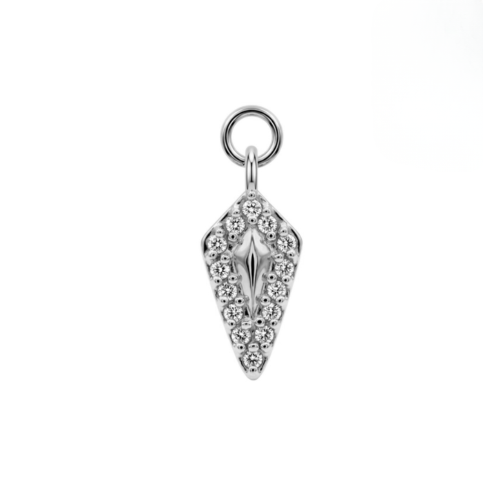 316L Surgical CZ Jeweled Kite Clicker Charm
