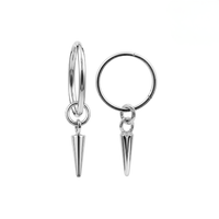 316L Surgical Steel Sleek Spike Drop Earrings