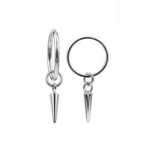316L Surgical Steel Sleek Spike Drop Earrings