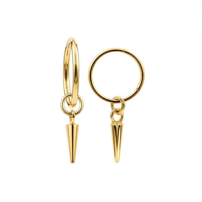 316L Surgical Steel Sleek Spike Drop Earrings