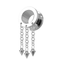 316L Surgical Steel Dangling Cones External Threaded Tunnel