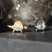 G23 Titanium Marquise CZ Jewelled Stegosaurus Internally Threaded Flatback Stud - Monster Piercing