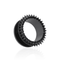 316L Surgical Steel Blackline Steel Spiked Screw Fit Flesh Tunnel