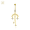 14K Gold Studded Dreamcatcher Belly Ring