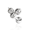 316L Surgical Steel Trinity Round Jewelled Ball Back Cartilage Ear Stud