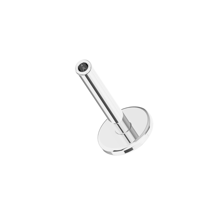 14K Gold Threadless Flatback Labret Bar