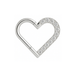316L Surgical Steel CZ Jewelled Heart Hinged Segment Clicker Ring - Monster Piercing