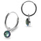 925 Sterling Silver Round Enamel Filled Fashion Earring