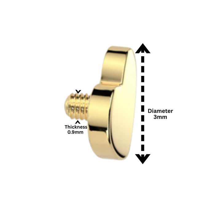 G23 Titanium Plain Heart Tragus Top