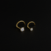 14K Gold Claw-Set Moissanite Stone Screw Nose Stud - Monster Piercing