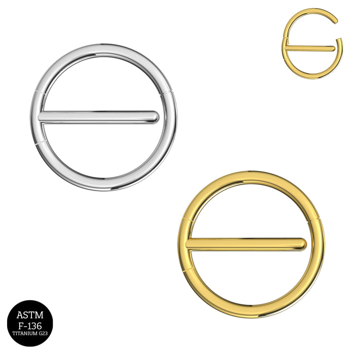 G23 Titanium Nipple Round Clicker Ring - Monster Piercing