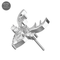 G23 Titanium Clear CZ Jewelled Deer Threadless Pin Top