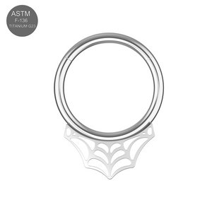 G23 Titanium Spider Web Hinged Segment Clicker Ring