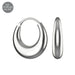 925 Sterling Silver Moon Style Hoop Earrings - Monster Piercing