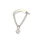 316L Surgical Steel Chain Dangling CZ Charm Internally Threaded Accessory Top