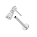 ASTM G23 titanium gold and silver CZ body jewelry with measurements