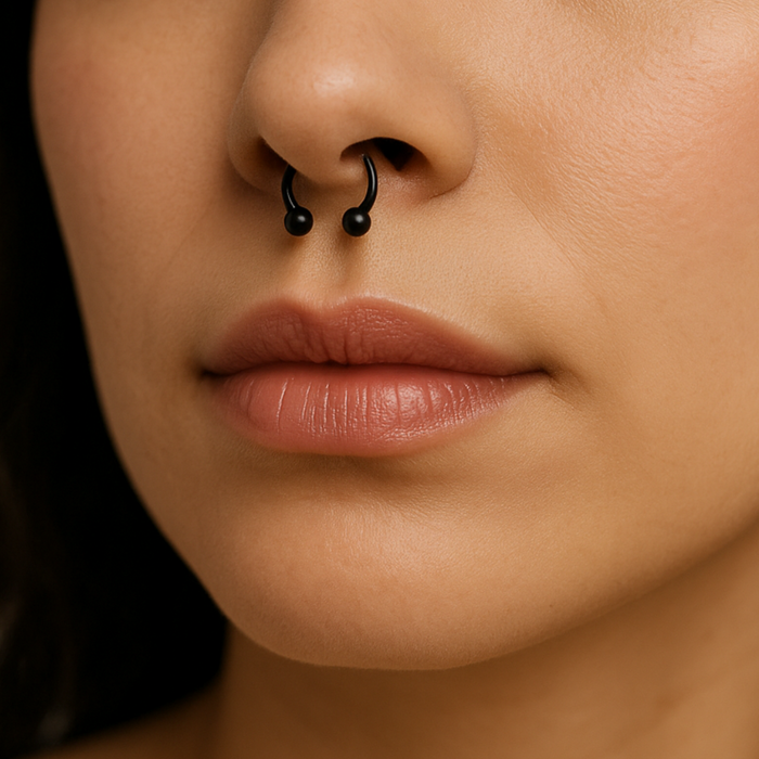 G23 Titanium Anodised Circular Barbell - Monster Piercing