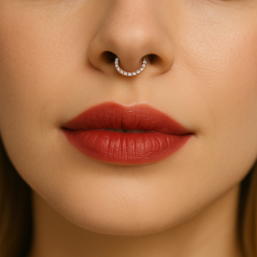 316L Surgical Steel Pave Crystal Hinged Clicker - Monster Piercing