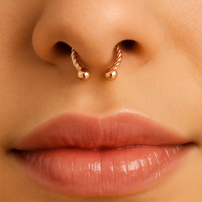 316L Surgical Steel Twisted Circular Barbell