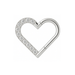 316L Surgical Steel CZ Jewelled Heart Hinged Segment Clicker Ring - Monster Piercing