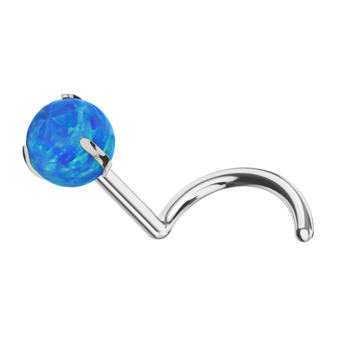 G23 Titanium Opal Ball Threadless Nose Screw