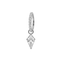G23 Titanium Kite CZ Drop Dangle with Paved Hinged Segment Clicker Ring