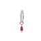 G23 Titanium Pink Pear Drop with Paved Hinged Segment Clicker Ring