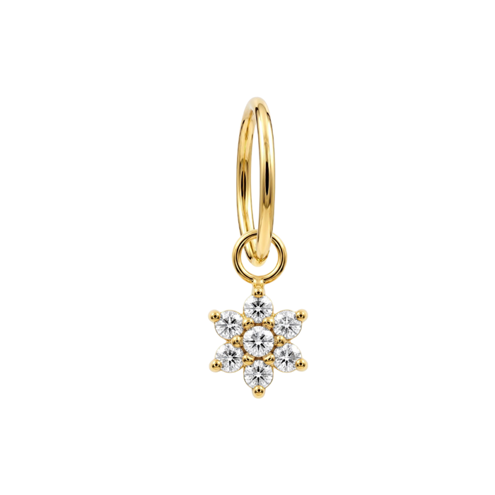 316L Chirurgenstahl Gänseblümchen Blume Drop aufklappbarer Clicker