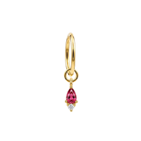 316L Surgical Steel Pink Pear Drop Hinged Clicker