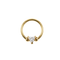 14K Gold Trillion Cut Solitaire Segment Clicker Ring