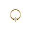 14K Gold Marquise CZ Solitaire Segment Clicker Ring