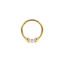 14K Gold Baguette CZ Segment Clicker Ring