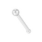 14K Gold Plain Bead Ball Top Nose Bone Stud