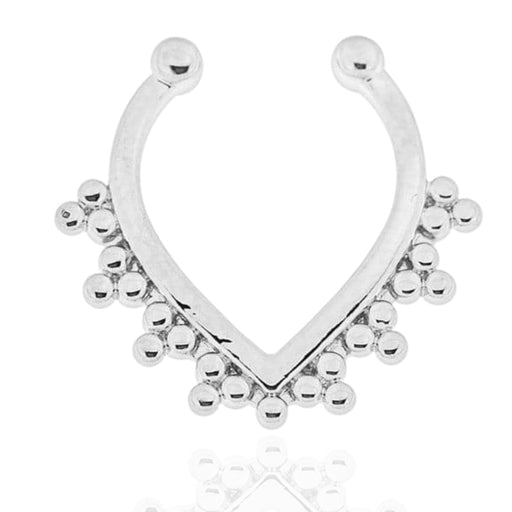 316L Surgical Steel Tribal V-Shape Clip-On Septum Ring United Kingdom