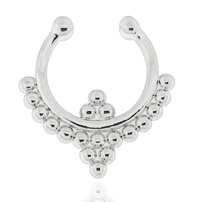 Paved Tribal Style Clip-On Septum Ring United Kingdom