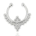 Paved Tribal Style Clip-On Septum Ring United Kingdom