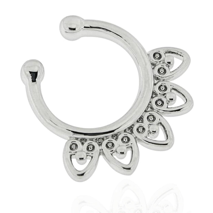316L Surgical Steel Celestial Filigree Clip-On Septum Ring United Kingdom