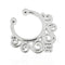 Septumring zum Anklipsen, chirurgischer Stahl 316L, Blumenmuster, Wellen
