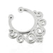 316L Surgical Steel Floral Waves Clip-On Septum Ring United Kingdom