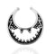 Septumring zum Anklipsen aus chirurgischem 316L-Stahl mit floralem Tribal-Motiv