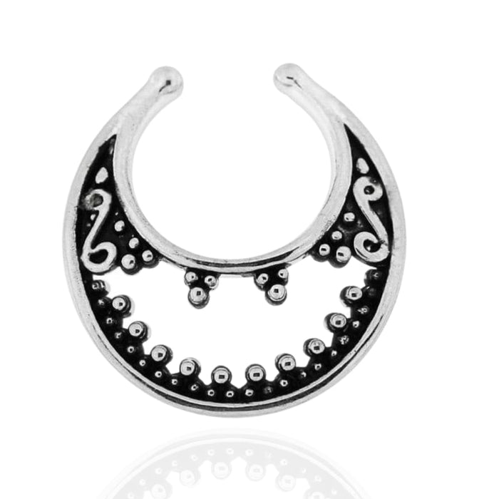 316L Surgical Steel Floral Tribal Clip-On Septum Ring United Kingdom